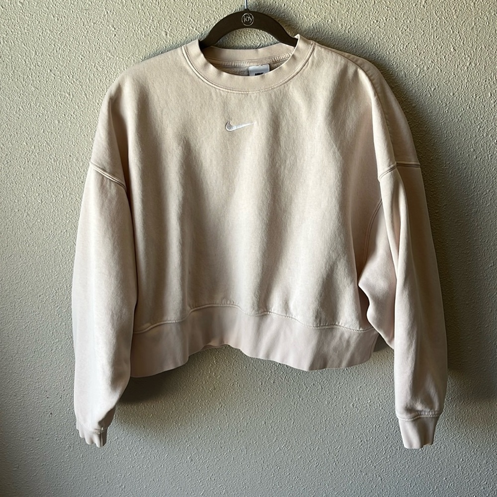 Nike Cream Cropped Sweatshirt